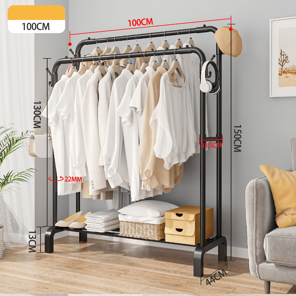 GANTUNGAN ไม้แขวนเสื้อขาตั้งคู่เดียวไม้แขวนเสื้อเหล็กวัสดุแขวนเสื้อผ้าเป้าหมายเหล็ก PIPE