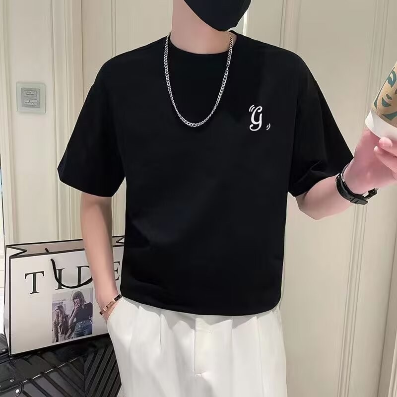 พิมพ์ ins Street Wear 23 Tops American เสื้อยืดสไตล์ใหม่ฤดูร้อนสบายๆแขนสั้นใหม่หลวม Street Wear Lett