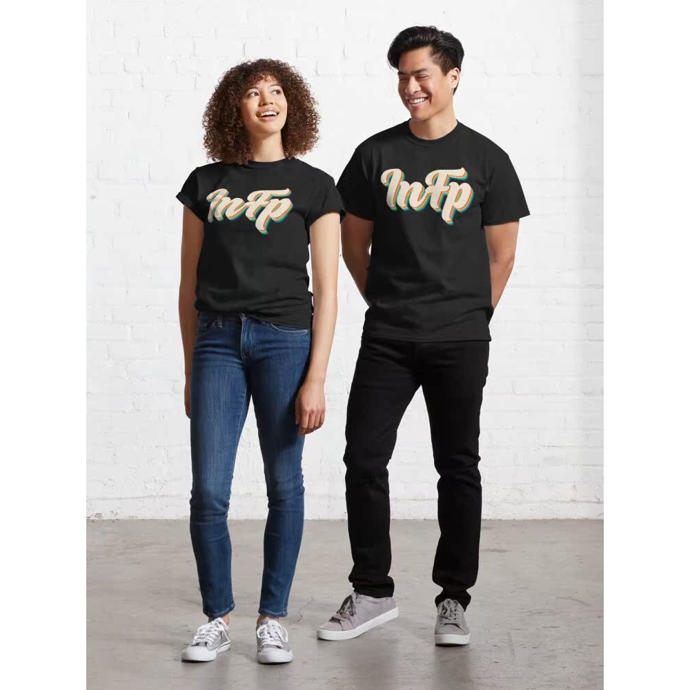 เสื้อยืด Rainbow MBTI แบบ INFP สไตล์เหมือนกันทั้งผู้ชายและผู้หญิง รอบคอฤดูร้อน จากผ้าฝ้ายแท้-retro แ