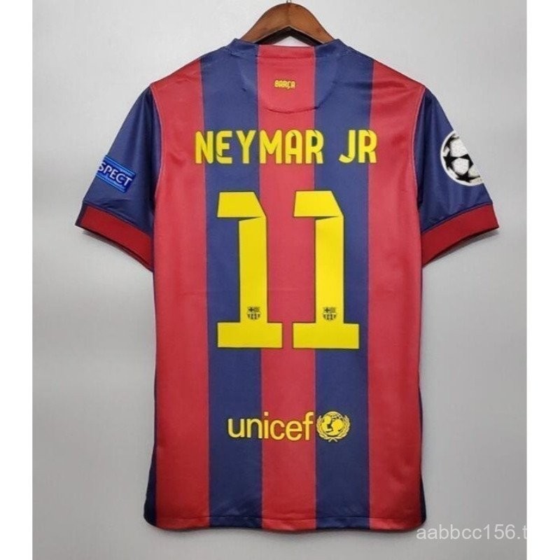 เสื้อย้อนยุค Neymar Jr Messi แบบบ้านฤดูกาล 2014-2015