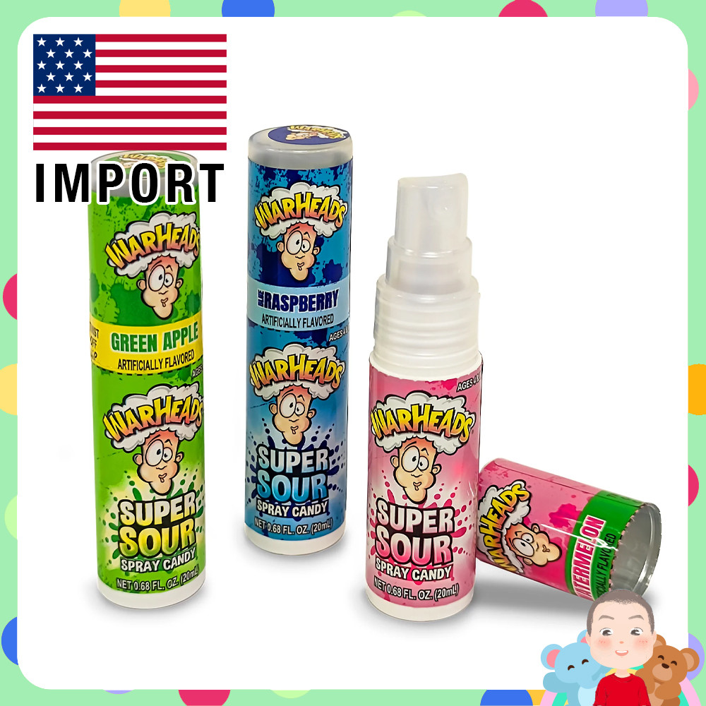 พร้อมส่ง 🚚 นำเข้าจาก 🇺🇸💦🍋 WARHEADS Super Sour Candy Spray / วอห์เฮดส์ ซูเปอร์ ซาวร์ แคนดี้ สเปรย์ 🍏🍒