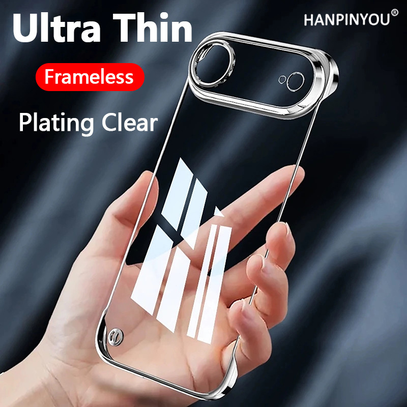 ชุบเคสโปร่งใสไร้กรอบสําหรับ Apple iPhone 17 Pro Max 17 Air Ultrathin กันชนกันกระแทกสีสันสดใส Hard PC Shell ป้องกันกล้องฝาหลัง