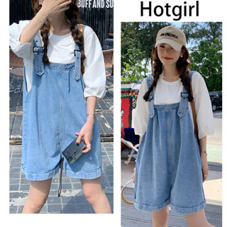 Hotgirl พร้อมส่งจากกทม เอี๊ยมยีนส์ขาสั้น กางเกงวินเทจ กางเกง…