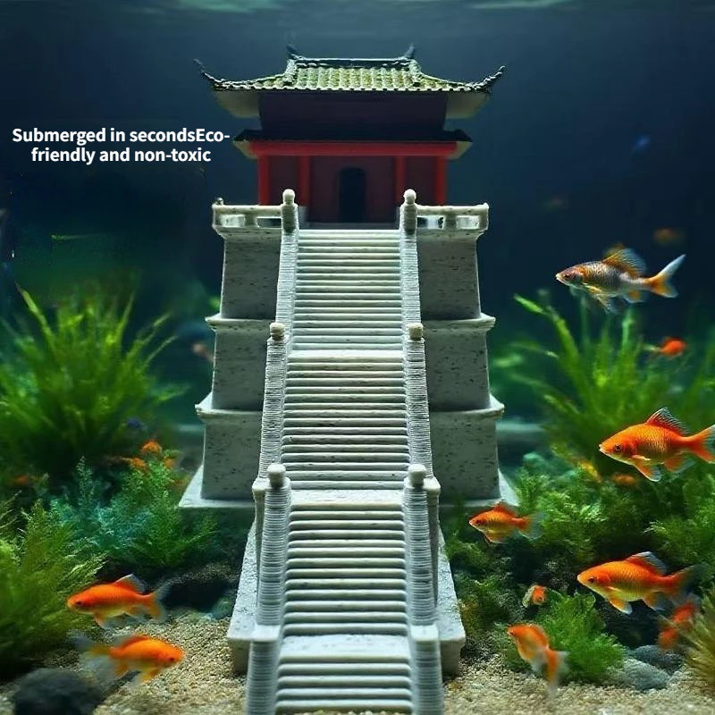 ของตกแต่งตู้ปลา Fengtiantai สถาปัตยกรรมโบราณ ภูมิทัศน์บอนไซ thumbnail 3