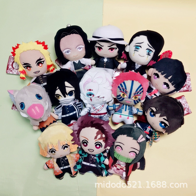 [จี้ตุ๊กตา Demon Slayer] Tanjiro Inosuke Tyred Zenitsu Yiwo จี้ตุ๊กตาที่นั่ง UAQI