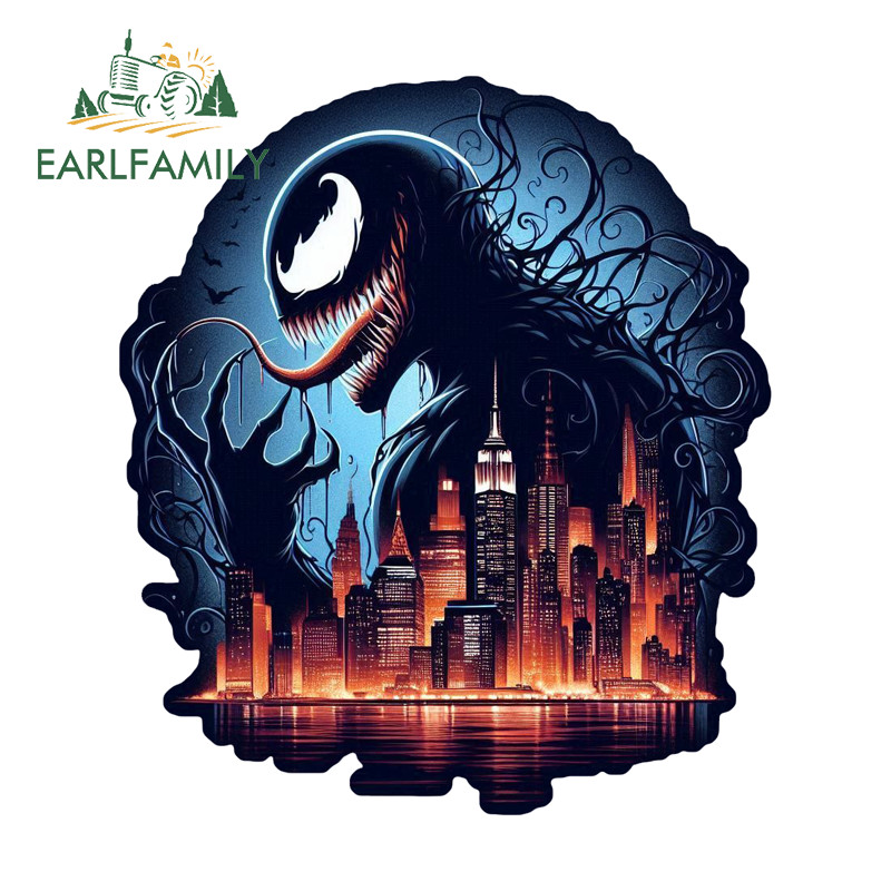 EARLFAMILY Venom อะนิเมะรถสติกเกอร์ที่น่าสนใจกันน้ํา Occlusion Scratch Campervan สเก็ตบอร์ดแล็ปท็อปไวนิล Decal แฟชั่นรถประตู Protector ราคา ถูกที่สุด ดีลบีเคเค แกลเลอรีภาพที่ 3