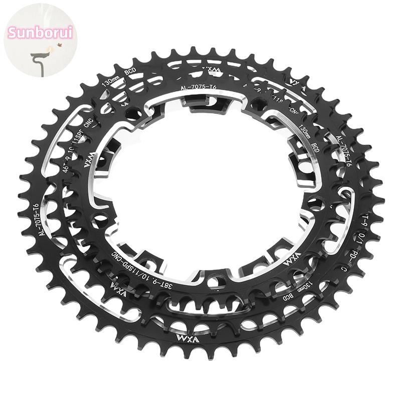 Sunborui 130 BCD Chainring N กว้างดาว 38-60T AL7075 Sprocket สําหรับจักรยานเสือหมอบบวกและลบแผ่นเกียร