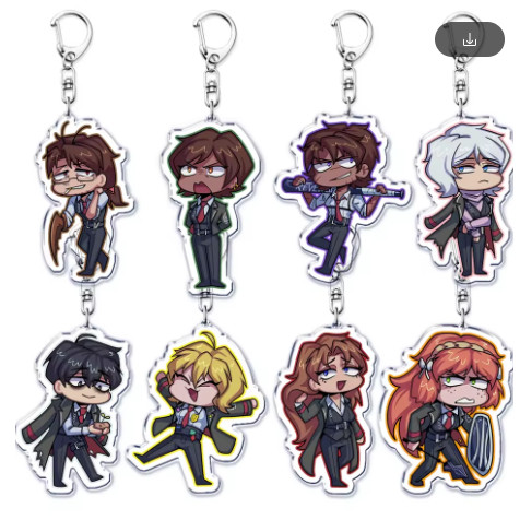 HOT พวงกุญแจวิดีโอเกมสยองขวัญสําหรับ Yi Sang Faust Dante Project Moon Don Quixote อุปกรณ์เสริมกระเป๋