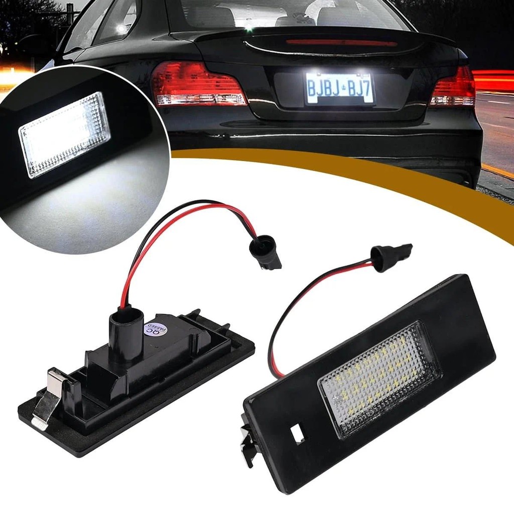 LED ด้านหลังใบอนุญาตจํานวนแผ่นสีขาวสําหรับ BMW 1 Series E81 E87 F20 F21 E63 E64 F06 F12 F13 E85 E86 