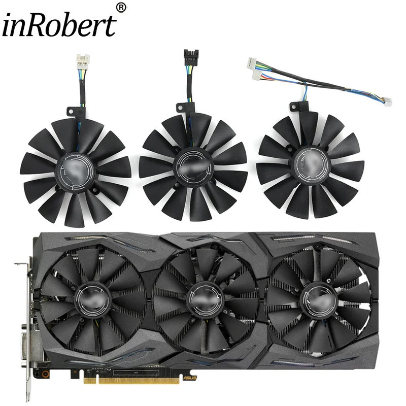 ใหม่ 87MM Cooler พัดลมสําหรับ ASUS AREZ ROG Strix RX VEGA56 VEGA64 580 590 480 OC Edition กราฟิกการ์