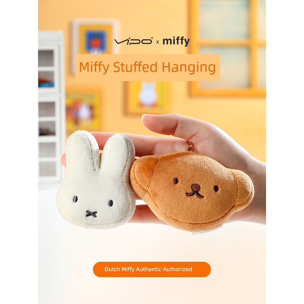 miffy keychain Miffy Miffy กระต่ายคู่พวงกุญแจตุ๊กตาวันเกิด