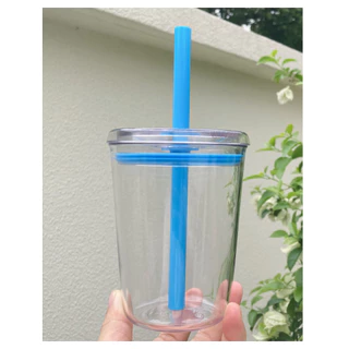 2026 ใหม่! แก้วดูด Tritan 350ml สีลูกกวาด หลากหลาย กันรั่ว พกพาสะดวก เหมาะชานม&กาแฟ