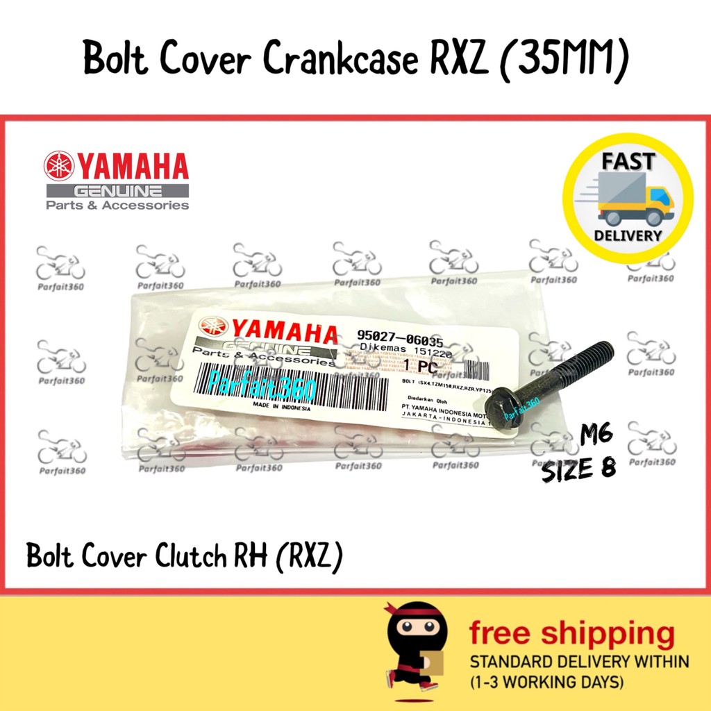 ( 35mm ) 95027-06035 RXZ Bolt Flange Cover Crankcase Clutch RH ขวา/สกรู Skru ikat ฝาครอบ Crankcase K