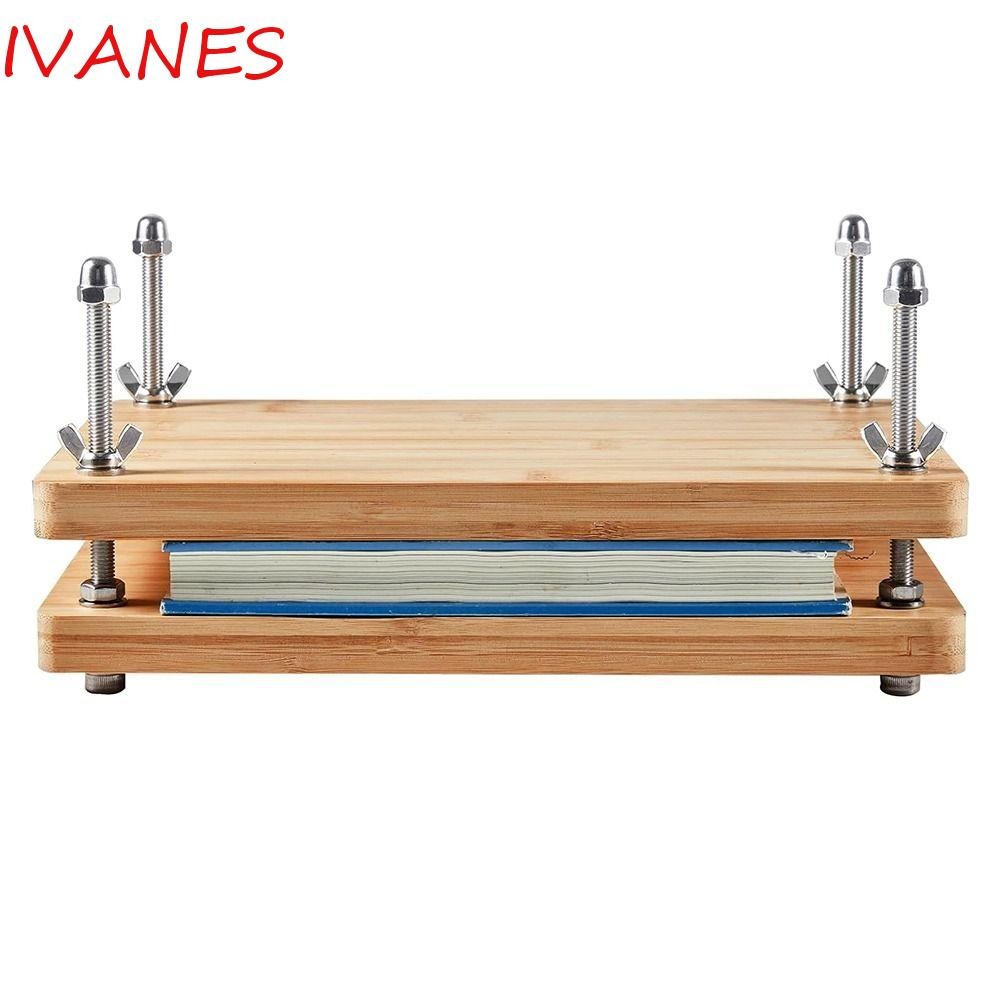 IVANES Bamboo Book Press, ชุดเข้าเล่มหนังสือไม้แบบพกพา, กระดาษทําด้วยมือที่ทนทาน 2/3 ชั้นหนังสือทนทานกด Binding|เครื่องมือเข้าเล่มหนังสือ