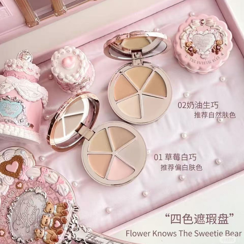 FLOWER KNOWS Concealer Sweet Bear Series สี่สีให้ความชุ่มชื้นและกระจ่างใสจุดด่างดํา - รูปที่ 3
