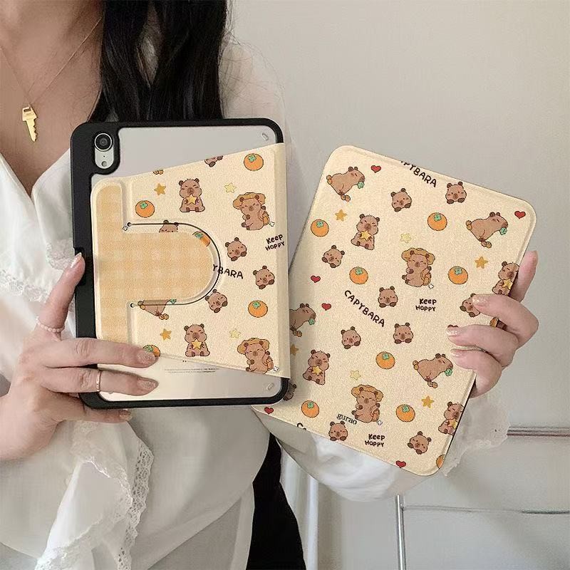 Carpillar iPad Air 4/5/6/7 เคสป้องกัน 8th Generation หมุนอะคริลิค 9th Generation Apple iPad Pro/11 น
