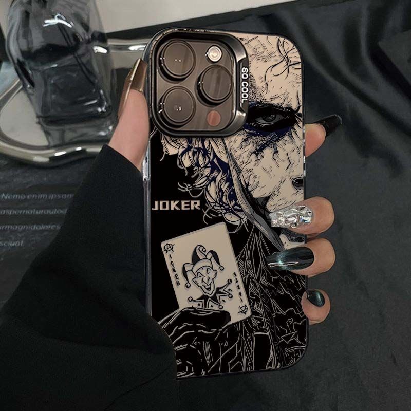 การ์ตูนตัวตลก J-Joker เคสโทรศัพท์สําหรับ iPhone 17Air 16 15 14 13 12 11 Pro Max Mini XS X XR 8 7 Plu