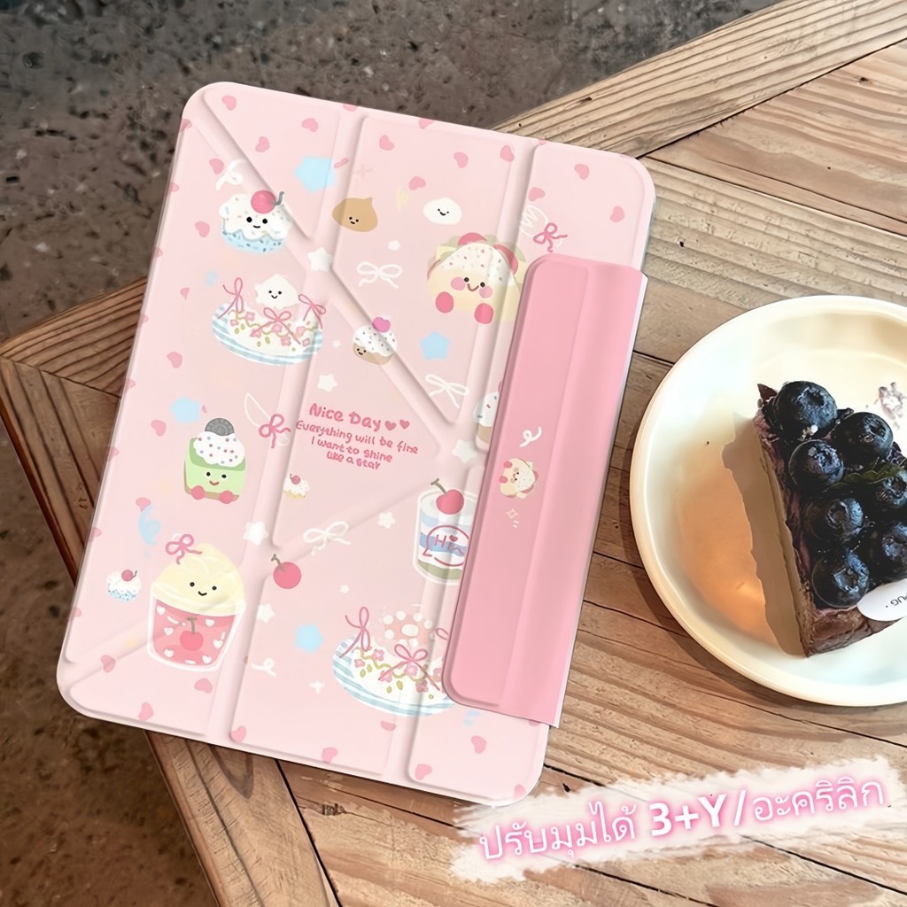 เคสไอแพด for iPad 2025 11th Air5 GEN10 Air6 11 นิ้ว Air4Gen9 Gen8 Gen7 Air3 pro11Yเคสไอแพด พับด้วยถาดใส่ปากกา เคสป้องกัน