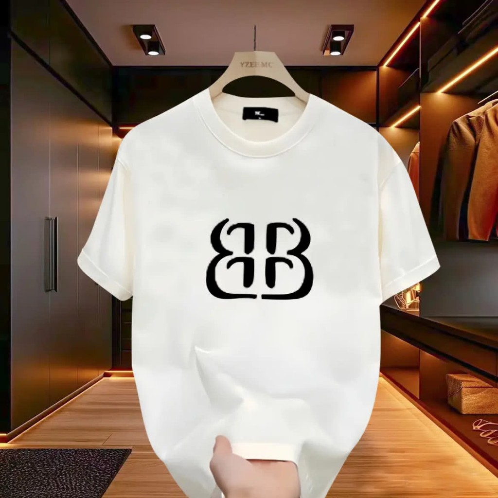 2025 NEW 2025 Trendy Brand High-End Light Luxury Men's Short Sleeve T-Shirt 2024 Summer New Internet