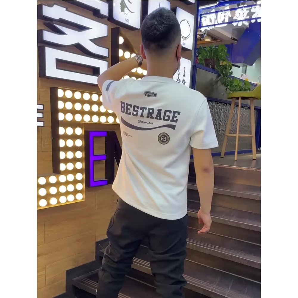 COD 2025B1589 Black and White 230g Pure Cotton P17 S-5XL new23 DPIQ