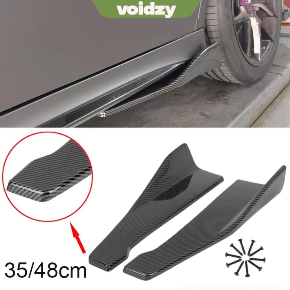 VOIDZY สปอยเลอร์กันชนรถยนต์ด้านหลัง Lip, Extensions Carbon fibre รถด้านข้างกระโปรงกันชนบาร์, อุปกรณ์ตกแต่งรถยนต์สปอยเลอร์ Splitter Diffuser ABS Scratch Protector รถ