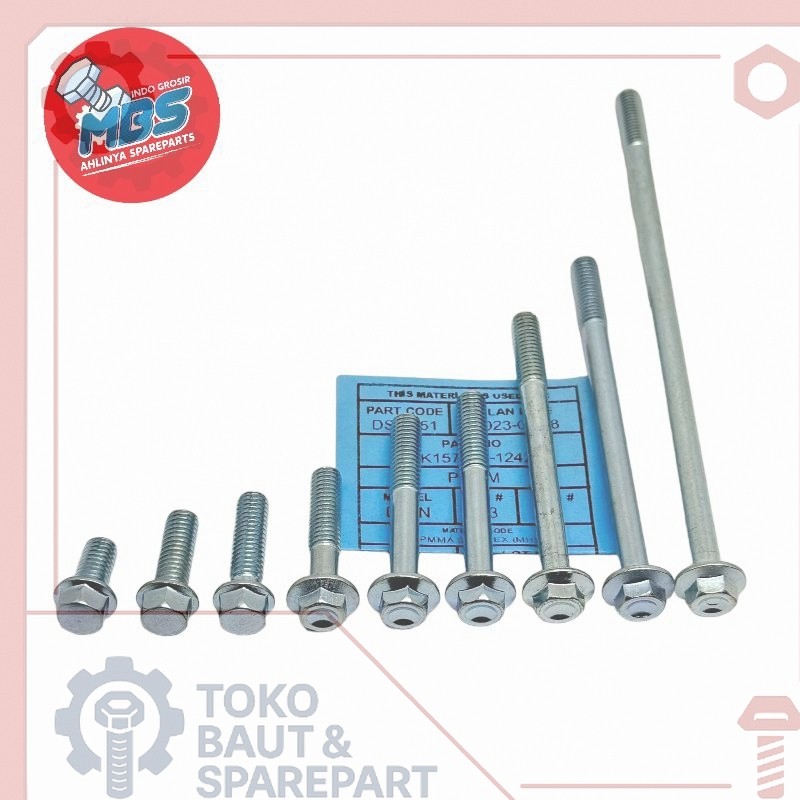 Bolt FLANGE Bolt 10 M6 KEY 8 ORIGINAL M6x12 m6x18 m6x22 m6x28 m6x40 m6x45 m6x65 m6x85 m6x130