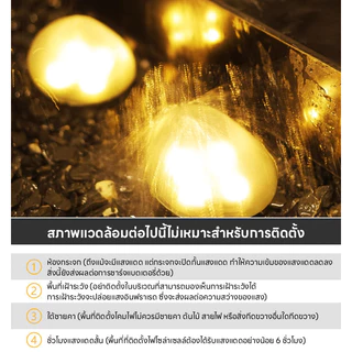 ไฟก้อนหิน ไฟหินโซล่าเซลล์ ไฟโซล่าเซลล์ สำหรับสวนและทางเดินตกแต่งทางเดินบ้านและสวน