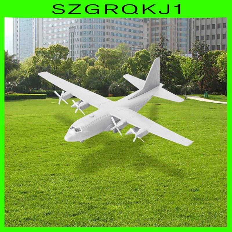 [szgrqkj1] 1/144 Transport Plane Model ,Miniature Aircraft toy ประกอบรุ่น C130 4D พร้อม