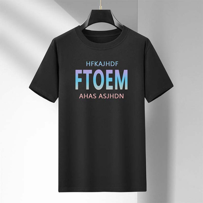 COD 2025 Real Shot Men's Clothing 100% Pure Cotton 240g Heavyweight Compact Selofan Trendy American 