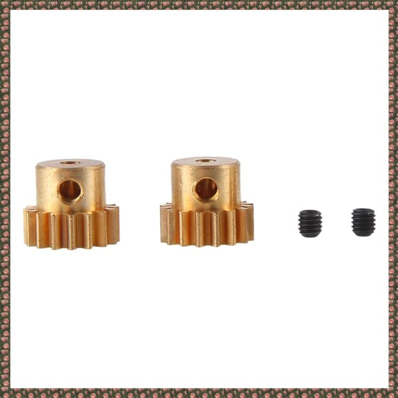 [homegarden1] 2PC 2.3mm Shaft Metal Pinion Motor Gear 48DP M0.6 M0.8 สําหรับ 1/12 1/16 RC Car 7075 -
