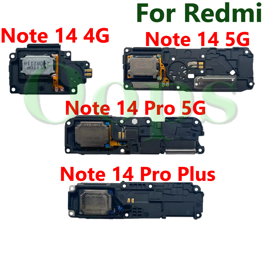 ด้านหลังสําหรับ Redmi หมายเหตุ 14 Note14 Pro Plus 4G 5G Buzzer Ringer โมดูลลําโพงลําโพงลําโพง Flex สาย