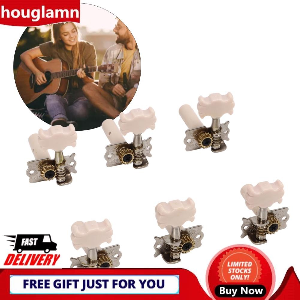 Houglamn Tuner Guitar Peg 3L3R Classical Tuning White สำหรับการเปลี่ยน