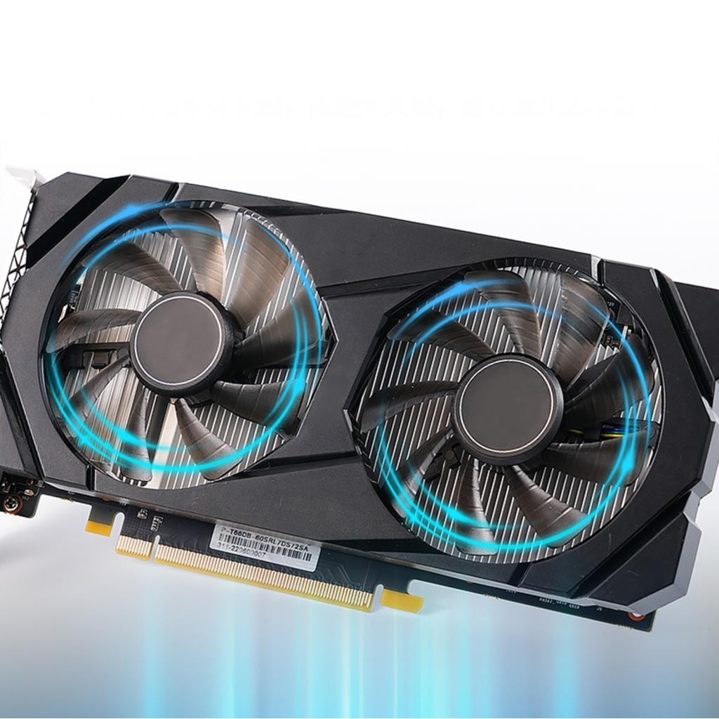 GTX1660 Super 6GB กราฟิกการ์ด GDDR5 192Bit พัดลมคู่คอมพิวเตอร์ Low Power GPU สําหรับการทํางานการเล่น