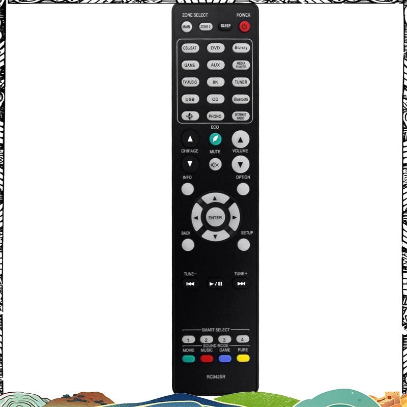 Super RC042SR เปลี่ยนรีโมทคอนโทรลรีโมทคอนโทรลพลาสติกสําหรับ 4K UHD Ultra HD AV ตัวรับสัญญาณระยะไกล S