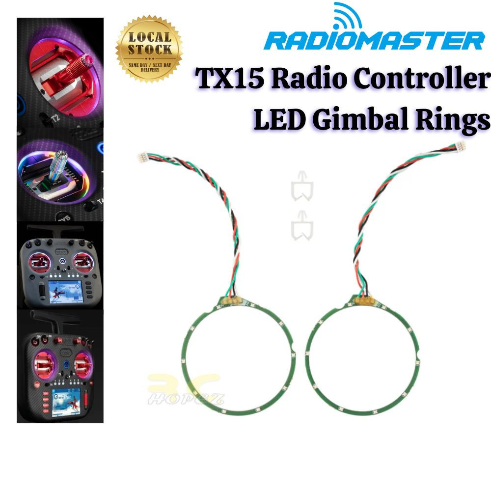 Radiomaster TX15 ตัวควบคุมวิทยุ LED แหวนกิมบอล TX157-0118