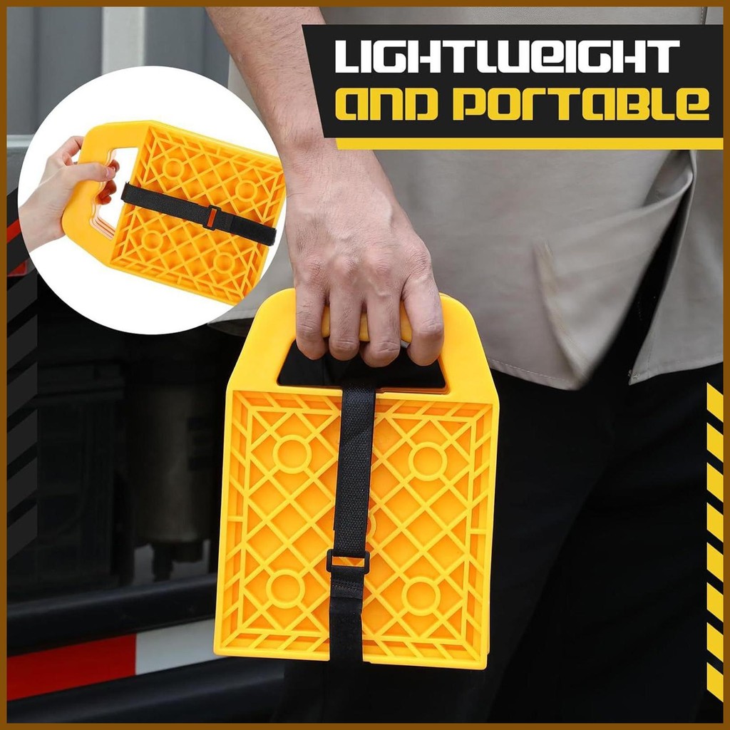 RV Leveling Pads รถ Jack Pad ชุด 4 มุม RV Stabilizer บล็อกสําหรับ Motorhome Caravan Travel Camping yaenith