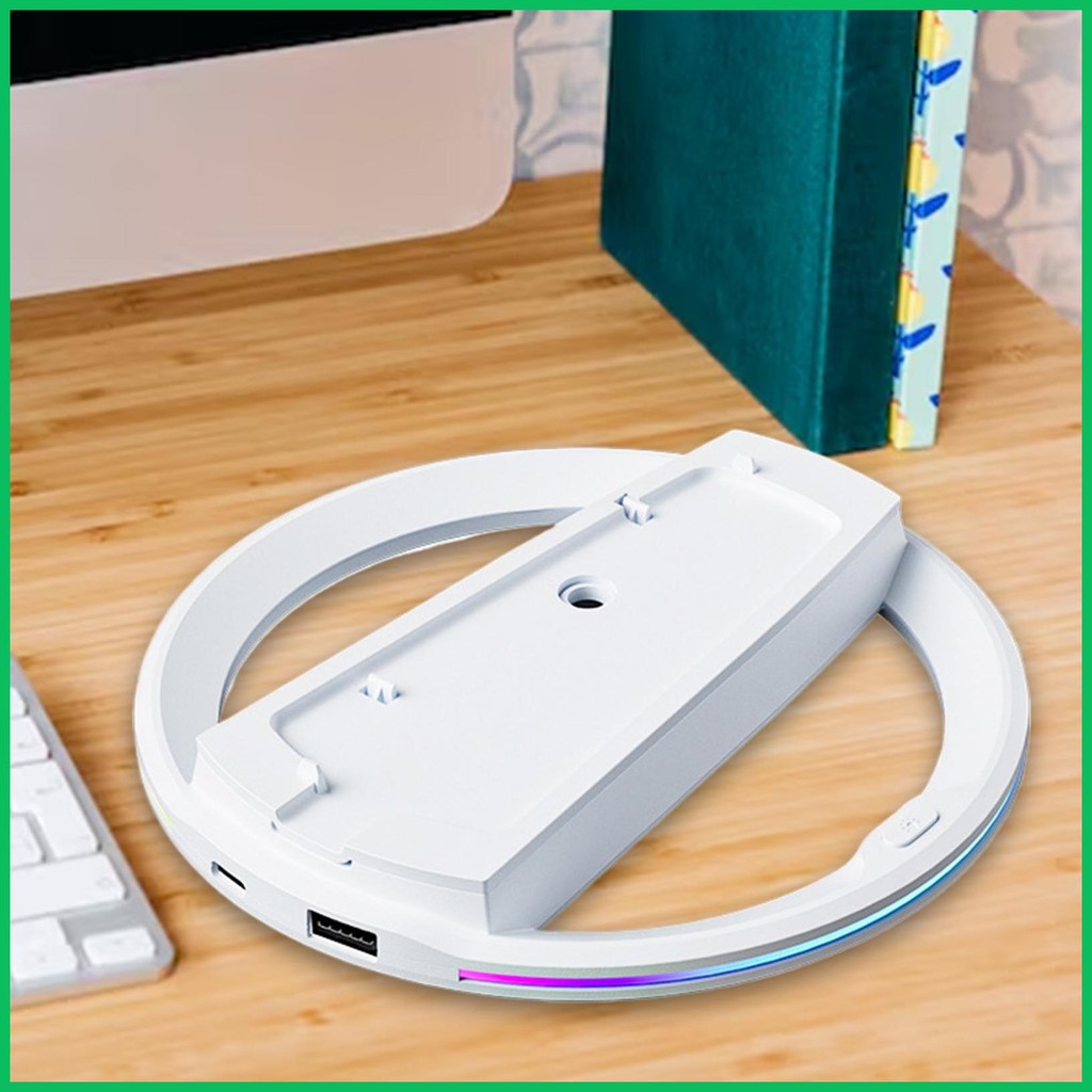 ที่วางคอนโซลเกมคอนโซลแนวตั้งโฮสต์ขาตั้งพร้อมไฟ RGB Non-Slip Console Mount ฐานขาตั้งจอแสดงผลเกม misep