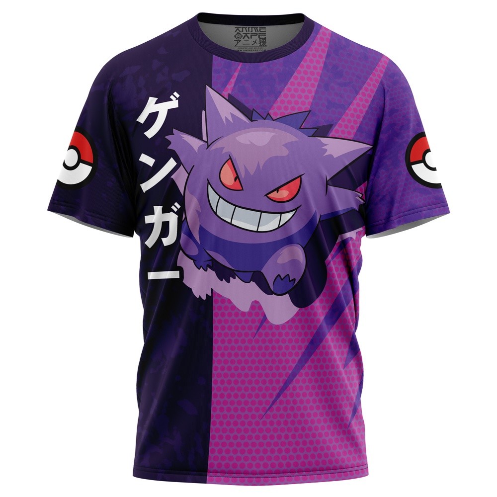Pokemon Gengar Tshirt เสื้อไมโครไฟเบอร์