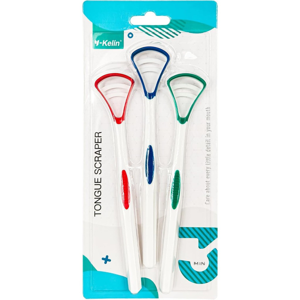 FANCI Tongue Scraper Tongue Brush 3 Color Pack, 3 pack