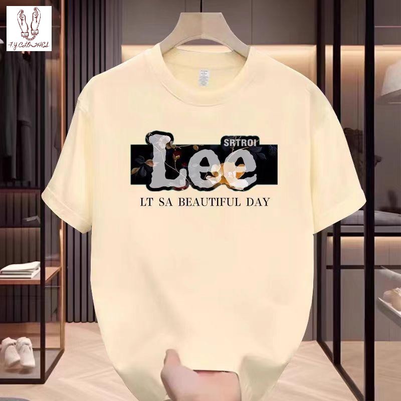 เสื้อยืดแขนสั้น คอกลม ผ้าฝ้ายแท้ พิมพ์ลาย สไตล์เกาหลี อินเทรนด์ ลำลอง สำหรับผู้ชาย ฤดูร้อน 2025 มาใหม่