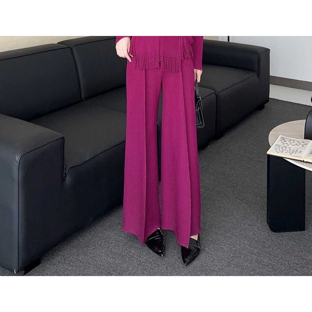 PleatByNisa A823 กางเกงอัดพลีทผ้าพรีเมียม เนื้อผ้าคุณภาพ Polyester100% - รูปที่ 6