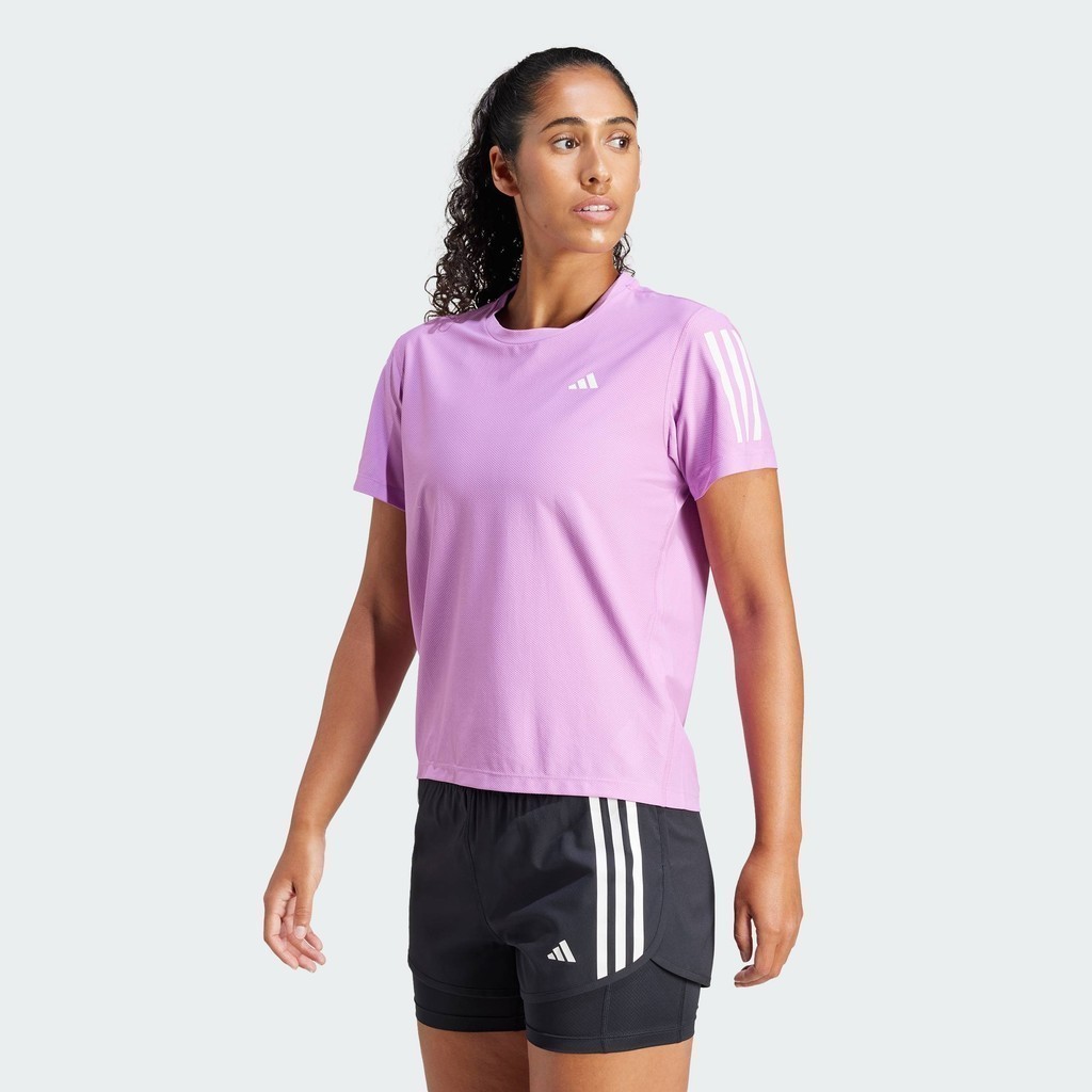 adidas วิ่ง เสื้อยืด Own the Run ผู้หญิง สีม่วง IV5494