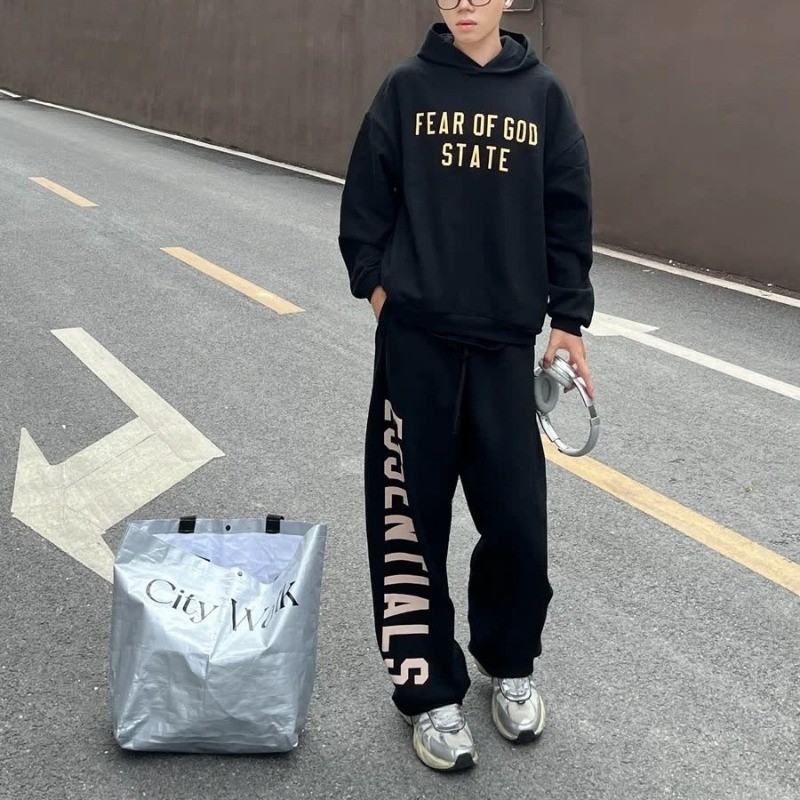 กางเกงขายาวผู้ชายแบบขาตรง สไตล์เกาหลี สวมใส่ง่ายและสบาย ทรงหลวม+ - รูปที่ 5