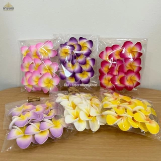(รุ่นดอกบิด) ดอกลีลาวดี ทำจากยางพารา ดอกไม้ปลอม ใช้ประดับตกแต่ง ใช้วางประดับโต๊ะ ลอยน้ำในอ่างสปา 1 แพ็ค มี 9 ดอก