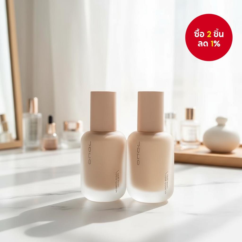 ✅[มีสินค้า] ส่งเร็ว JOCO รองพื้นครีมคอนซีลเลอร์ เนื้อแมท ควบคุมความมัน ติดทนนาน ชุ่มชื้น กันน้ํา บีบ