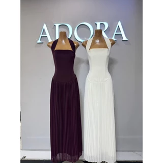 Restock 2 สี ❥S-XL เดรสหรู สุดแกรม สีไวน์ งานป้าย Adora เดรสออกงาน ชุดออกงาน ชุดราตรี เดรสงานแต่ง