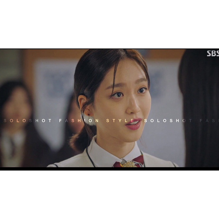 Zhou Xijing Han Jihyun Lee Ji Eun สไตล์เดียวกันต่างหูต่างหูทับทิมคริสตัลละครเกาหลีหลังคาชั้นเกาหลี D