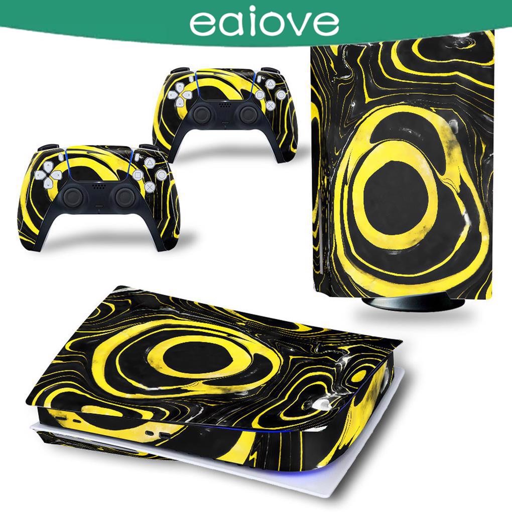 เหมาะสําหรับ PS5 Optical Drive Version (2#) Black Console Sticker Series Body Game Machine