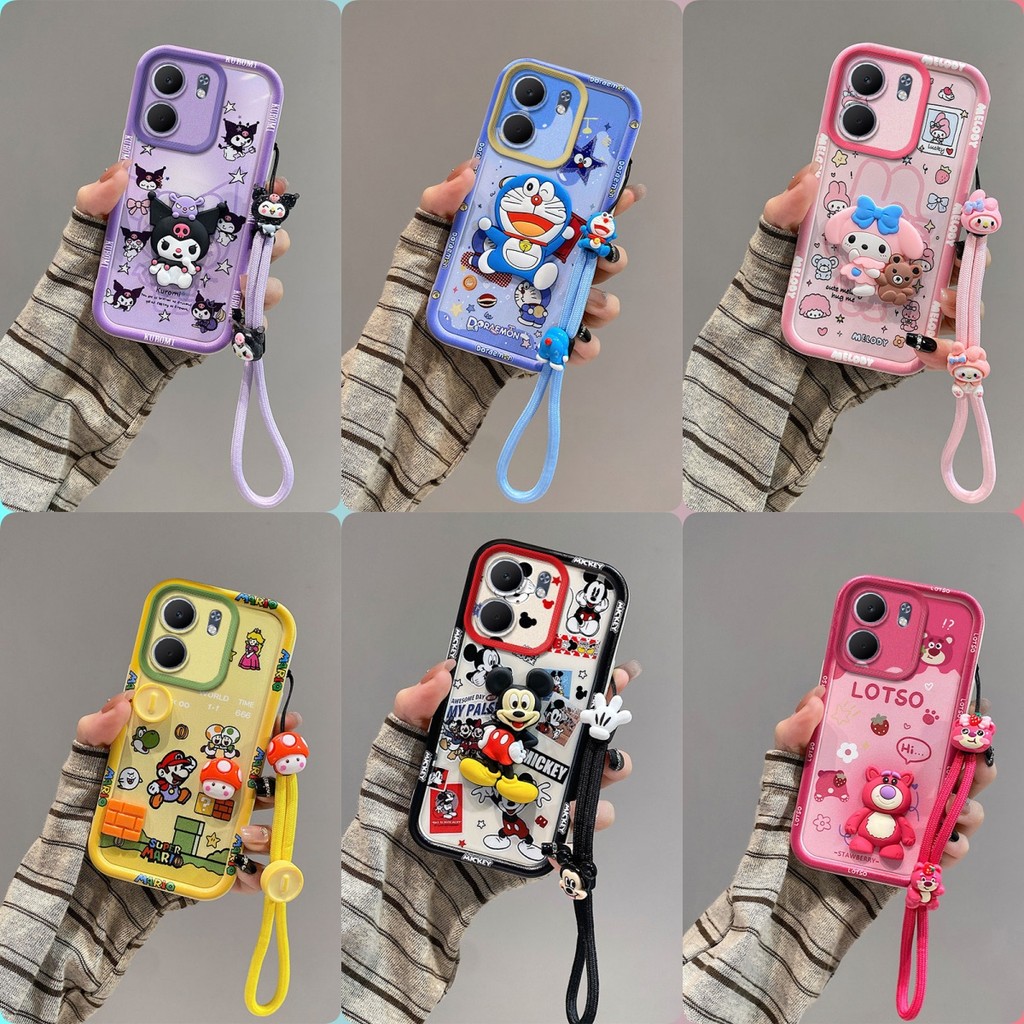 เคส OPPO A5X ตุ๊กตาสติ๊กเกอร์ตัวละครอนิเมะ เคสโทรศัพท์