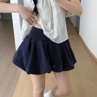 Araya Lady กระโปรงบอลลูนสุดฮิต กระโปรงสั้นทรงพองๆ สไตล์บับเบิ้ล เอวสูง มีกางเกงซับใน รุ่น H2121